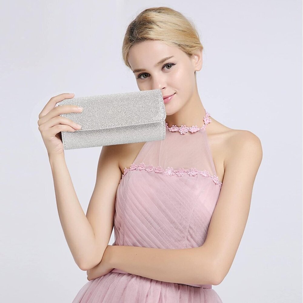 Evening Bag Clutch Purses for Women Ladies Sparkling Party Handbag Wedding Bag - Picture 2 of 6